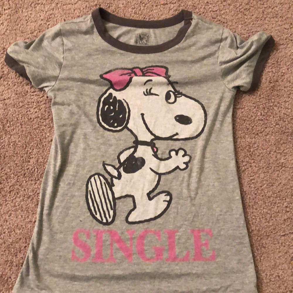 Snoopy “single” t shirt. NEVER WORN.